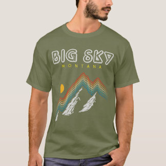 Big Sky Montana Ski Resort 1980 Retro T-shirt