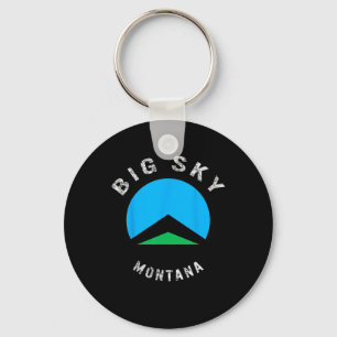 Big Sky Montana Ski Snowboarden Skier Sneeuw Sleutelhanger