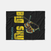 Big Sky Montana Skiën Fleece Deken (Voorkant (Horizontaal))