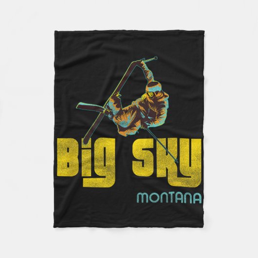 Big Sky Montana Skiën Fleece Deken (Voorkant)
