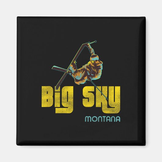Big Sky Montana  Skiën Magneet (Voorkant)