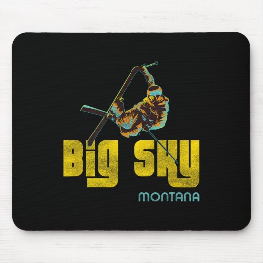 Big Sky Montana Skiën Muismat (Voorkant)