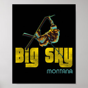 Big Sky Montana Skiën Poster
