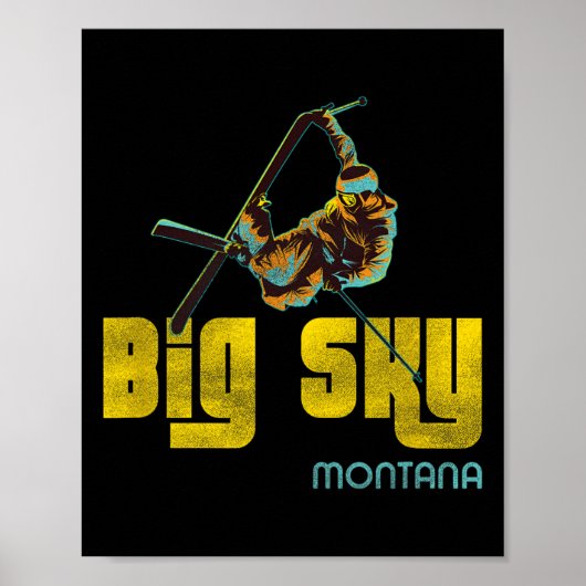 Big Sky Montana Skiën Poster (Voorkant)