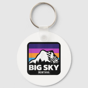Big Sky Montana Skiën Snowboarden Familie Ski-T's Sleutelhanger