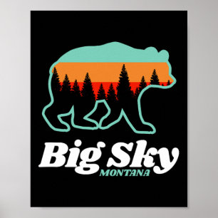 Big Sky Montana Skiën Snowboarding Beer Poster