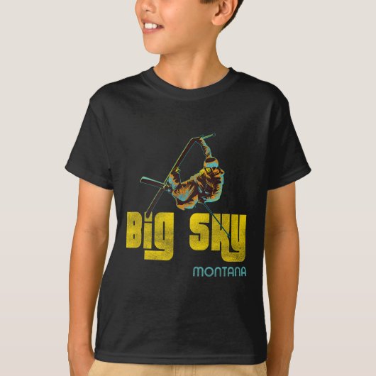 Big Sky Montana  Skiën T-shirt (Voorkant)