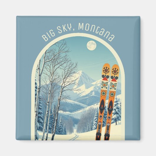 Big Sky Montana skigebied Magnet (Voorkant)