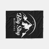 Big Sky Montana Skigebied Snowboarden Fleece Deken (Voorkant (Horizontaal))