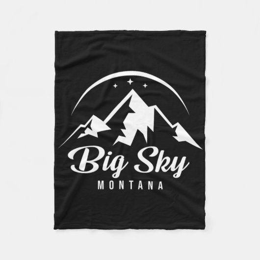 Big Sky Montana Skigebied Snowboarden Fleece Deken (Voorkant)