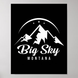 Big Sky Montana Skigebied Snowboarden Poster