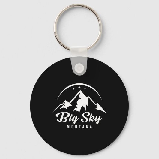 Big Sky Montana Skigebied Snowboarden Sleutelhanger (Voorkant)