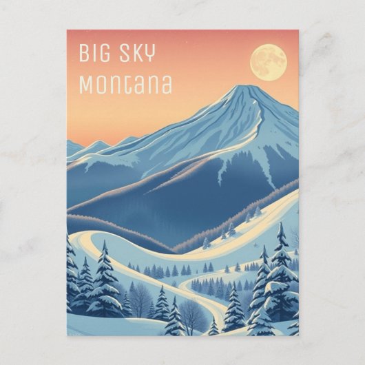 Big Sky Montana skigebied vakantie Briefkaart (Voorkant)