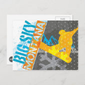 Big Sky Montana Snowboarding Briefkaart (Voorkant / Achterkant)