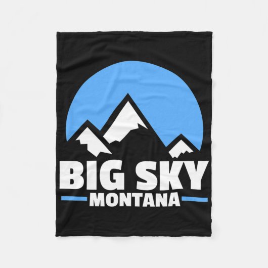 Big Sky Montana Snowboarding Mountain Fleece Deken (Voorkant)