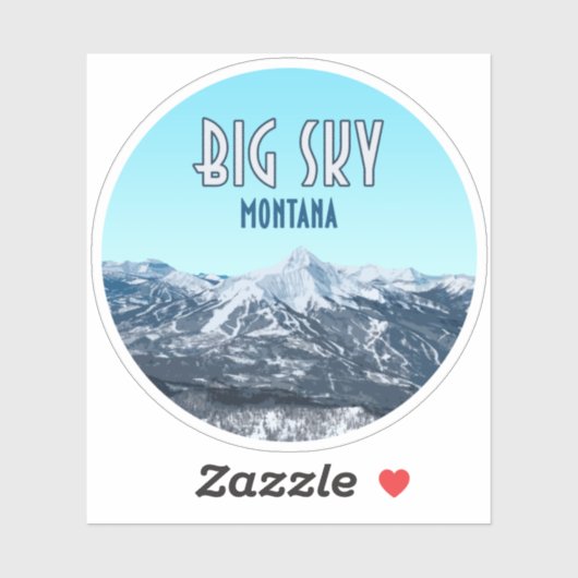 Big Sky Montana  Sticker (Vel)