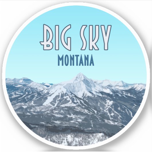 Big Sky Montana  Sticker (Voorkant)