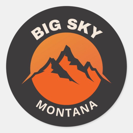 Big Sky Montana Vinyl Sticker (Voorkant)