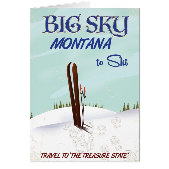 Big Sky, reisposter voor Montana skiing (Voorkant)