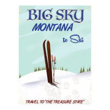 Big Sky, reisposter voor Montana skiing