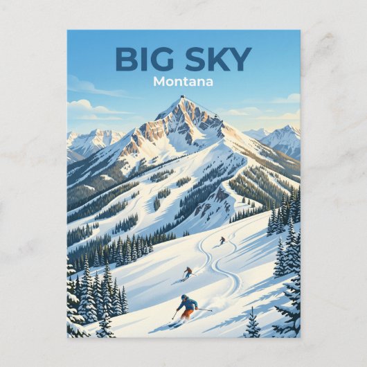 Big Sky Resort Montana Briefkaart (Voorkant)