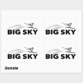 Big Sky Resort Montana Ski Jumper Rechthoekige Sticker (Vel)