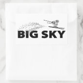 Big Sky Resort Montana Ski Jumper Rechthoekige Sticker (Tas)