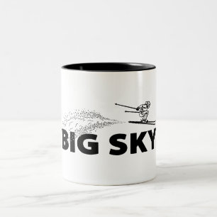 Big Sky Resort Montana Ski Jumper Tweekleurige Koffiemok