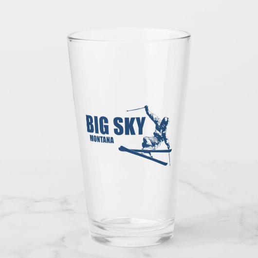 Big Sky Resort Montana Skier Glas (Voorkant)