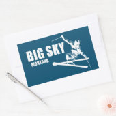 Big Sky Resort Montana Skier Rechthoekige Sticker (Envelop)