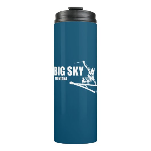 Big Sky Resort Montana Skier Thermosbeker (Voorkant)