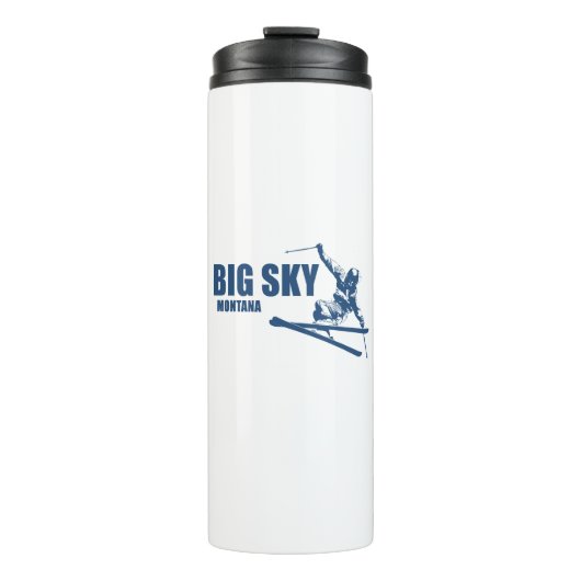 Big Sky Resort Montana Skier Thermosbeker (Voorkant)