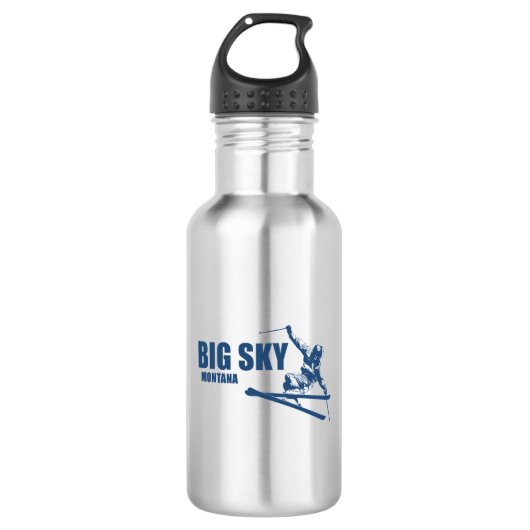 Big Sky Resort Montana Skier Waterfles (Voorkant)