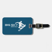 Big Sky Resort Montana Snowboarder Bagagelabel (Voorkant horizontaal)