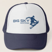 Big Sky Resort Montana Snowboarder Trucker Pet (Voorkant)