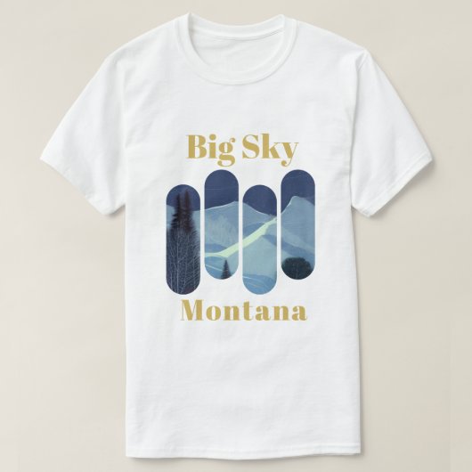 Big Sky ski - Montana T-shirt (Design voorkant)