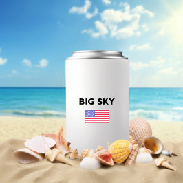 Big Sky USA American Flag Light Color Blikjeskoeler