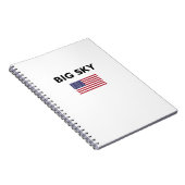 Big Sky USA American Flag Light Color Notitieboek (Rechterzijde)