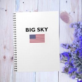 Big Sky USA American Flag Light Color Notitieboek
