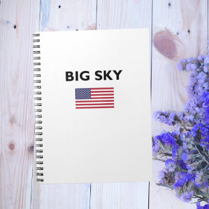 Big Sky USA American Flag Light Color Notitieboek