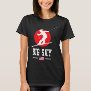 Big Sky Usa Skigebied Rocky Mountains Amerikaanse  T-shirt