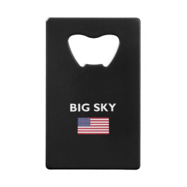 Big Sky Verenigde Staten Amerikaanse vlag Donkere  Creditkaart Flessenopener