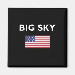 Big Sky Verenigde Staten Amerikaanse vlag Donkere  Magneet