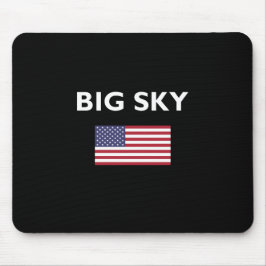 Big Sky Verenigde Staten Amerikaanse vlag Donkere  Muismat