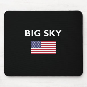 Big Sky Verenigde Staten Amerikaanse vlag Donkere Muismat