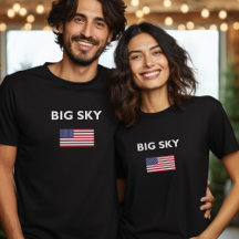 Big Sky Verenigde Staten Amerikaanse vlag Donkere 