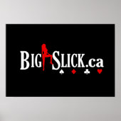 Big Slick Poker Logo - zwart Poster (Voorkant)