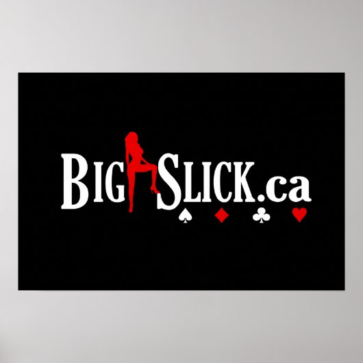 Big Slick Poker Logo - zwart Poster (Voorkant)