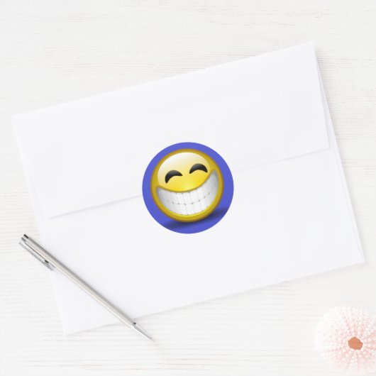 Big Smile Ronde Sticker (Envelop)