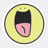 Big Smile Ronde Sticker (Voorkant)